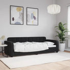 Massief hout dagbed met modern ontwerp voor woonkamer of slaapkamer - Zwart / 80 x 200 cm / zonder matras - Bedden &
