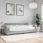 Massief hout dagbed met modern ontwerp voor woonkamer of slaapkamer - Lichtgrijs / 90 x 190 cm / met matras - Bedden &