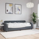 Massief hout dagbed met modern ontwerp voor woonkamer of slaapkamer - Donkergrijs / 80 x 200 cm / met matras - Bedden &