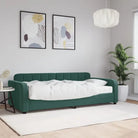 Massief hout dagbed met modern ontwerp voor woonkamer of slaapkamer - Donkergroen / 90 x 200 cm / met matras - Bedden &