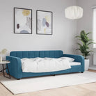Massief hout dagbed met modern ontwerp voor woonkamer of slaapkamer - Blauw / 100 x 200 cm / zonder matras - Bedden &