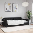 Massief hout dagbed met modern ontwerp voor woonkamer of slaapkamer - Zwart / 100 x 200 cm / zonder matras - Bedden &