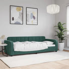 Massief hout dagbed met modern ontwerp voor woonkamer of slaapkamer - Donkergroen / 80 x 200 cm / zonder matras