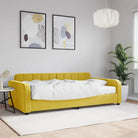 Massief hout dagbed met modern ontwerp voor woonkamer of slaapkamer - Geel / 100 x 200 cm / met matras - Bedden &