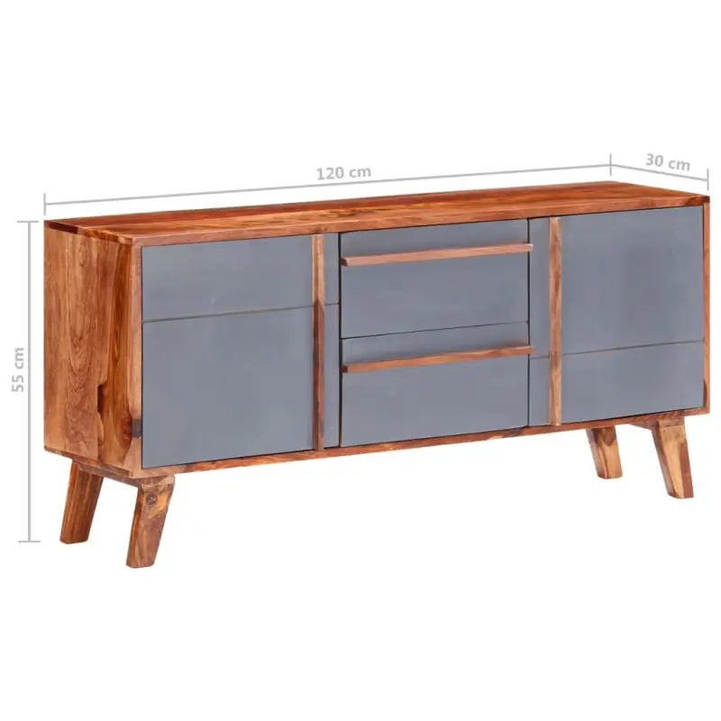 Massief hout dressoir met klassiek ontwerp voor je leefruimte - 120 x 30 x 55 cm / 1 - Dressoirs & buffetkasten
