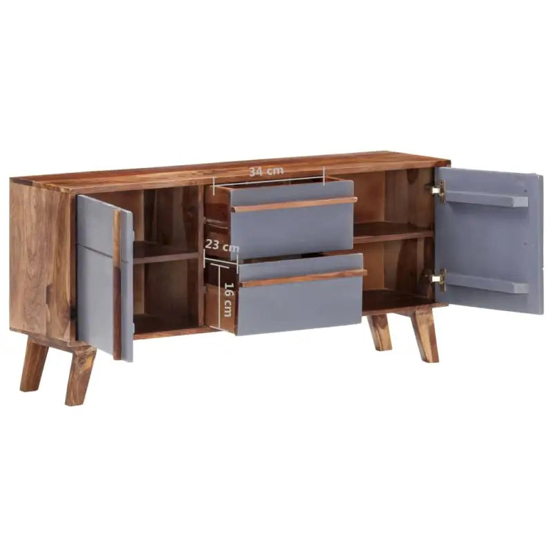 Massief hout dressoir met klassiek ontwerp voor je leefruimte - 120 x 30 x 55 cm / 1 - Dressoirs & buffetkasten