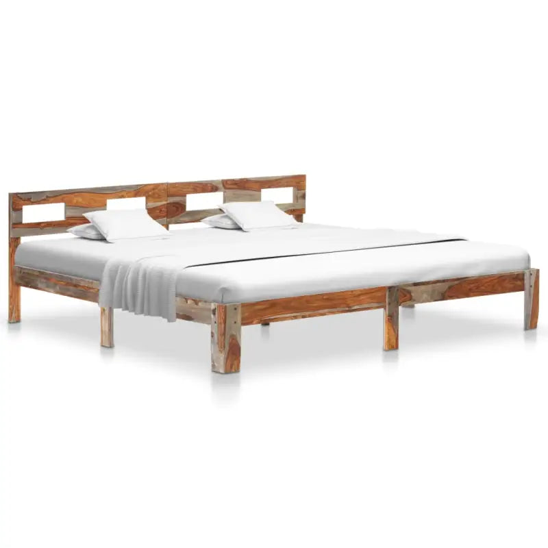 Massief houten bedframe voor een elegante en klassieke slaapkamer sfeer - 200 x 200 cm - Bedden & bedframes