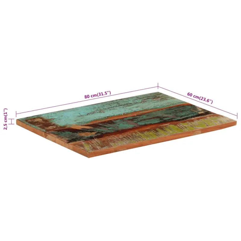 Massief houten tafelblad van gerecycled hout met rustieke uitstraling - Tafelbladen