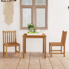 Massief houten tuinset met fijn geschuurd afwerking inclusief levering - 80 cm tafellengte / 2x stoel + tafel - Tuinsets