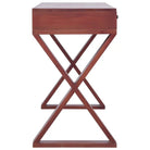 Massief mahoniehout bureau met bruine afwerking en tijdloos design - Bruin / 115 x 47 x 77 cm - Bureaus