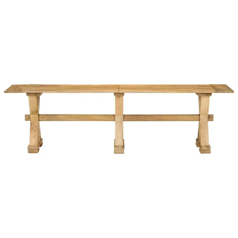 Massief mangohout bankje voor keuken en eettafel - 160 cm / met 3 poten - Keuken- & eettafelbanken