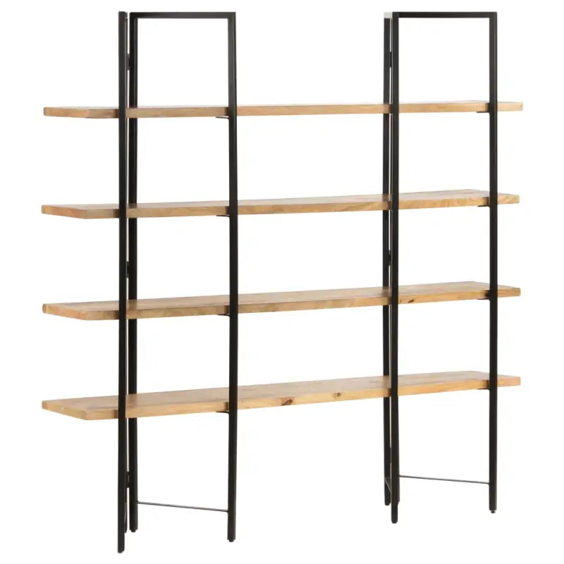 Massief mangohout boekenkast met 4 lagen voor woon en kantoor - 1 / 160 cm / 35 cm - Boekenkasten
