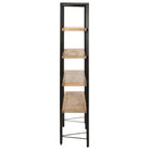 Massief mangohout boekenkast met 4 lagen voor woon en kantoor - 1 / 160 cm / 35 cm - Boekenkasten