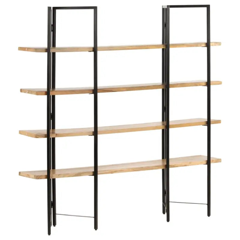 Massief mangohout boekenkast met 4 lagen voor woon en kantoor - 1 / 160 cm / 35 cm - Boekenkasten