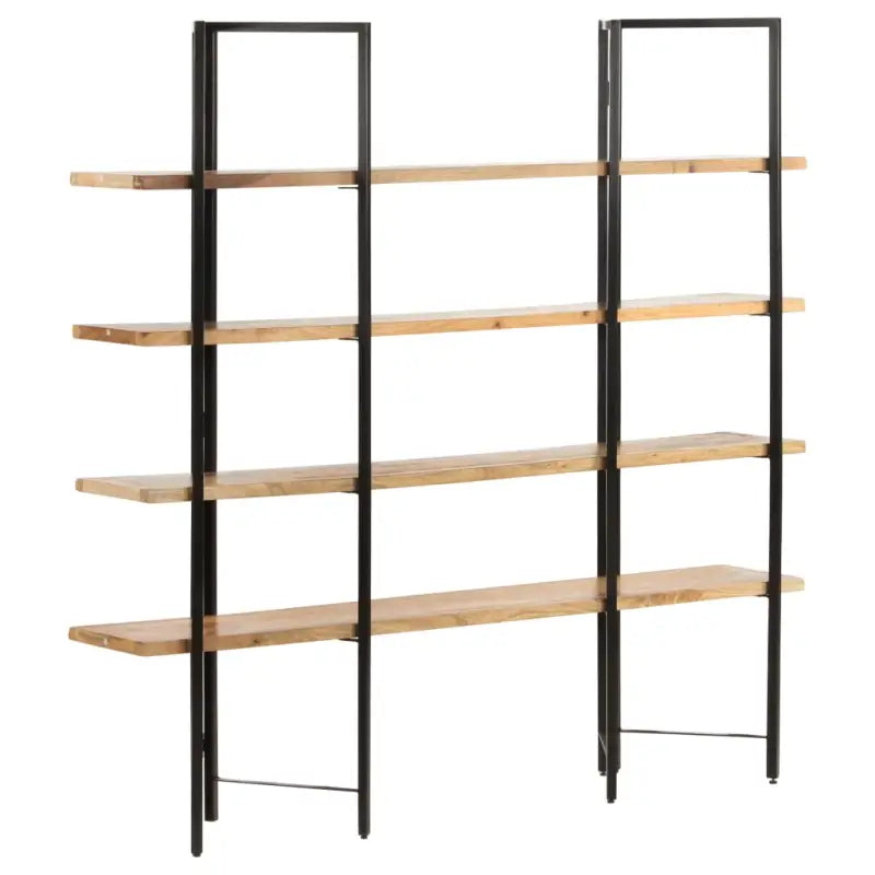 Massief mangohout boekenkast met 4 lagen voor woon en kantoor - 1 / 160 cm / 35 cm - Boekenkasten