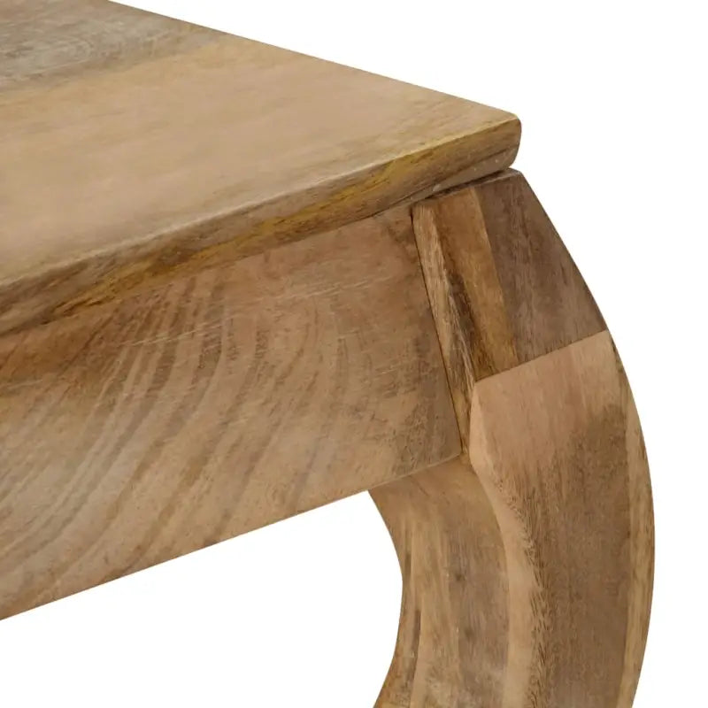 Massief mangohout salontafel met gebogen poten met vintage charme - 80 x 80 x 40 cm / 1 - Salontafels