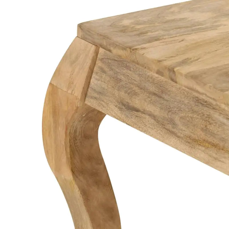 Massief mangohout salontafel met gebogen poten met vintage charme - 80 x 80 x 40 cm / 1 - Salontafels