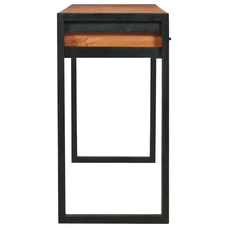 Massief teakhout bureau met rustieke charme voor huis of kantoor - 140 x 40 x 75 cm - Bureaus