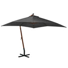 Massief vurenhout zweefparasols voor schaduw en UV-bescherming - Antraciet / 3 x 3 m / 1 - Parasols en zonneschermen