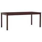 Massieve Grenen Houten Eettafel met Minimalistisch en Elegant Design - Donkerbruin / 180 x 90 x 73 cm / 1 - Eettafels