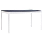Massieve Grenen Houten Eettafel met Minimalistisch en Elegant Design - Wit en grijs / 140 x 70 x 73 cm / 1 - Eettafels