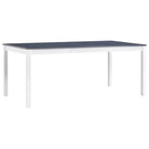 Massieve Grenen Houten Eettafel met Minimalistisch en Elegant Design - Wit en grijs / 180 x 90 x 73 cm / 1 - Eettafels