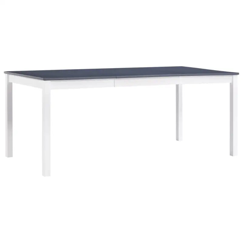 Massieve Grenen Houten Eettafel met Minimalistisch en Elegant Design - Wit en grijs / 180 x 90 x 73 cm / 1 - Eettafels