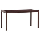 Massieve Grenen Houten Eettafel met Minimalistisch en Elegant Design - Donkerbruin / 140 x 70 x 73 cm / 1 - Eettafels