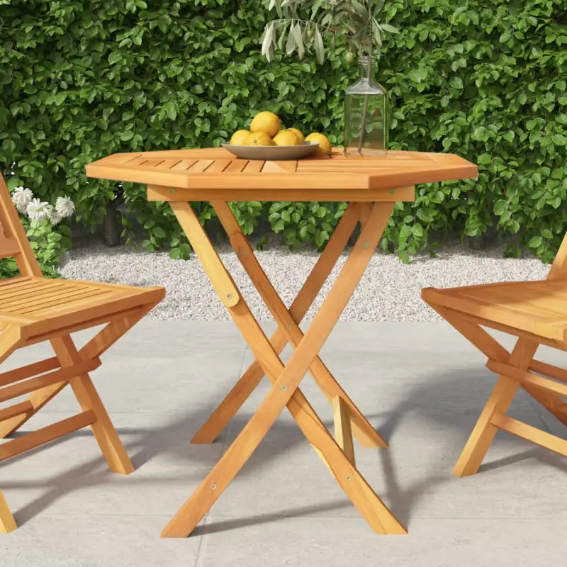 Massieve houten tuintafel fijn geschuurd voor buiten en eenvoudige opslag - 1 / Achthoek - Tuintafels
