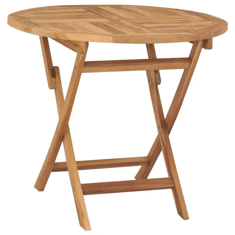 Massieve houten tuintafel fijn geschuurd voor buiten en eenvoudige opslag - 1 / Rond - Tuintafels