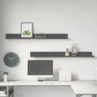 Massieve wandplanken van grenenhout gemakkelijk schoon te maken - Grijs / 110 x 11 x 9 cm / 1 - Wandplanken