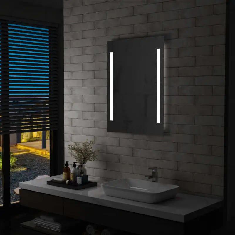 Mat witte badkamer spiegel met LED-verlichting inclusief levering bevat - 60 x 80 cm / 1 - Spiegels