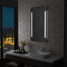 Mat witte badkamer spiegel met LED-verlichting inclusief levering bevat - Spiegels