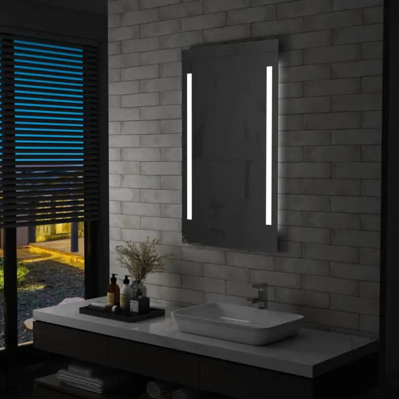 Mat witte badkamer spiegel met LED-verlichting inclusief levering bevat - Spiegels