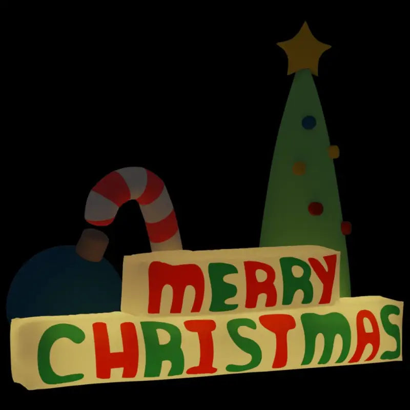 Merry Christmas opblaasbare decoratie met ingebouwde ventilator - Kerstverlichting