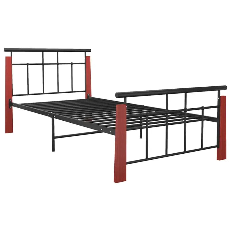 Metaal bedframe met massief eikenhout voor heerlijke nachtrust - Bedden & bedframes