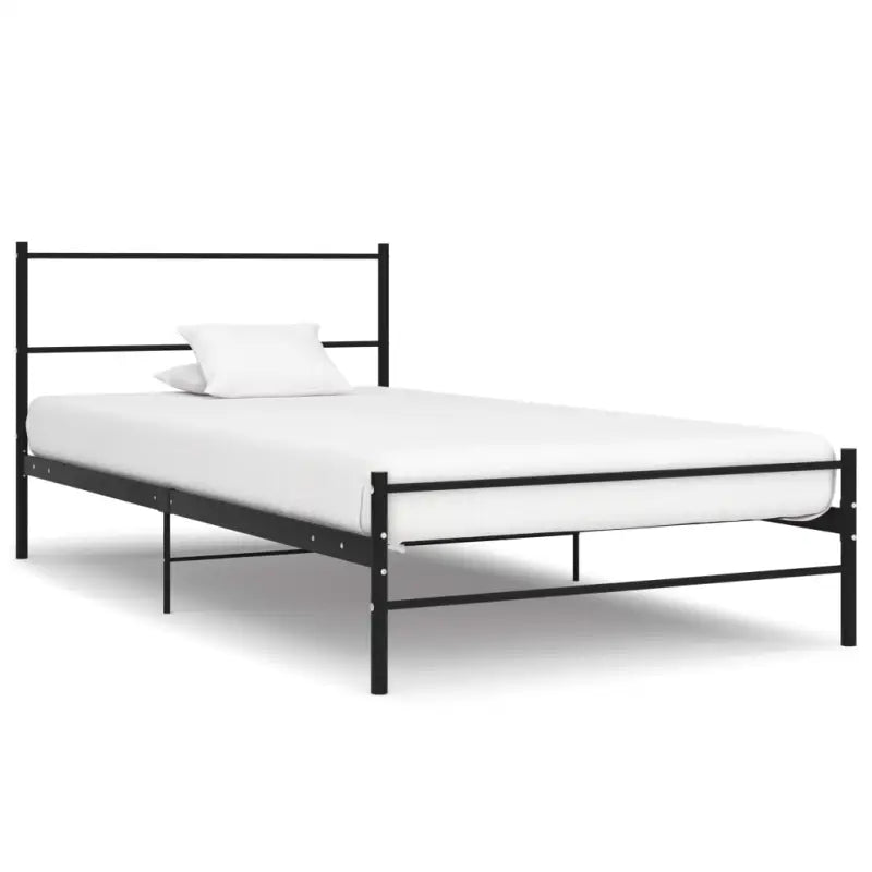 Metaal bedframe voor een elegante en stevige slaapkamer uitstraling - Zwart / 90 x 200 cm - Bedden & bedframes