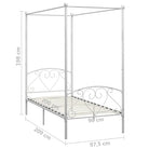 Metaal Hemelbedframe met Gordijnophang voor Een Elegante Slaapkamer - Bedden & bedframes