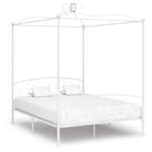 Metaal hemelbedframe voor een elegante slaapkamer uitstraling - Wit / 160 x 200 cm - Bedden & bedframes