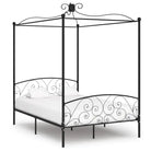 Metaal hemelbedframe voor een elegante slaapkamer uitstraling - Zwart / 120 x 200 cm - Bedden & bedframes
