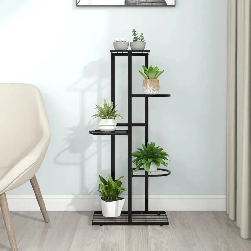 Metaal plantenstandaard voor decoratie en display - Zwart / 43 x 22 x 98 cm / 1 - Plantenstandaarden