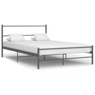 Metaal Tweepersoonsbed met Tijdloos en Stevig Ontwerp - Grijs / 120 x 200 cm - Bedden & bedframes
