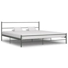 Metaal Tweepersoonsbed met Tijdloos en Stevig Ontwerp - Grijs / 180 x 200 cm - Bedden & bedframes