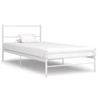 Metaal Tweepersoonsbed met Tijdloos en Stevig Ontwerp - Wit / 90 x 200 cm - Bedden & bedframes