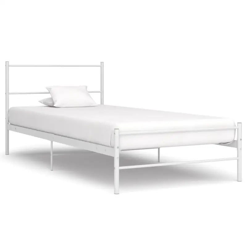 Metaal Tweepersoonsbed met Tijdloos en Stevig Ontwerp - Wit / 90 x 200 cm - Bedden & bedframes