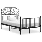 Metal bedframe voor een heerlijke nachtrust en duurzame kwaliteit - Zwart / 120 x 200 cm - Bedden & bedframes