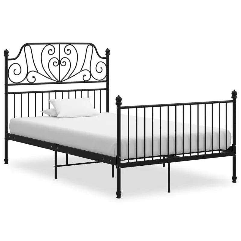 Metal bedframe voor een heerlijke nachtrust en duurzame kwaliteit - Zwart / 120 x 200 cm - Bedden & bedframes