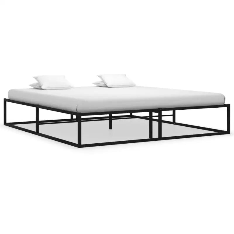 Metalen bedframe met gepoedercoat afwerking voor een klassieke slaapkamer - Zwart / 140 x 200 cm - Bedden & bedframes