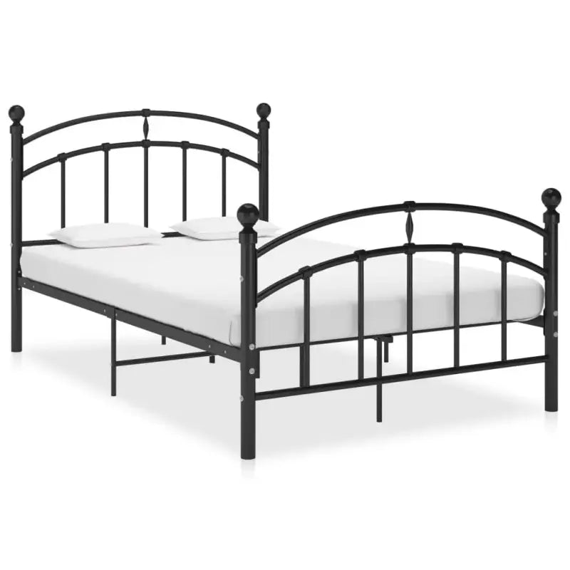 Metalen bedframe met gepoedercoat metaal voor een stevige slaapplek - Zwart / 120 x 200 cm - Bedden & bedframes