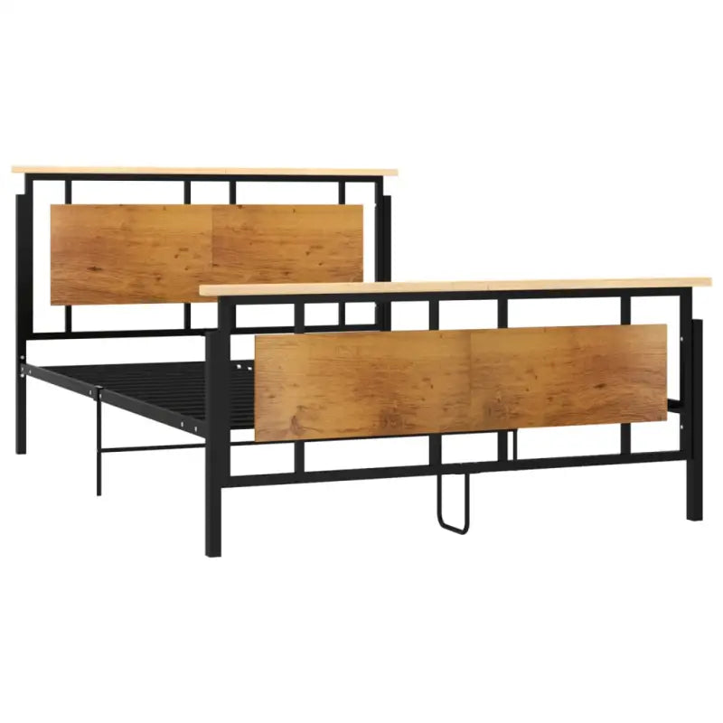 Metalen bedframe met massief eikenhout voor heerlijke nachtrust - Bedden & bedframes